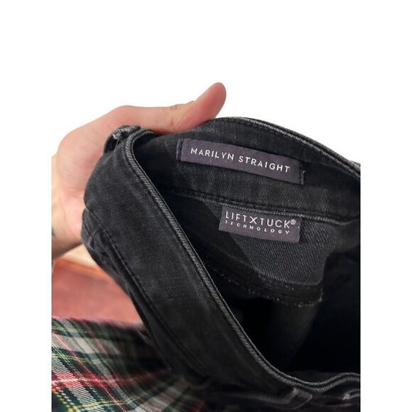 NYDJ Fit Is Everything LiftXTuck Technology Marilyn Straight Jeans Black Size 0 - Picture 7 of 10